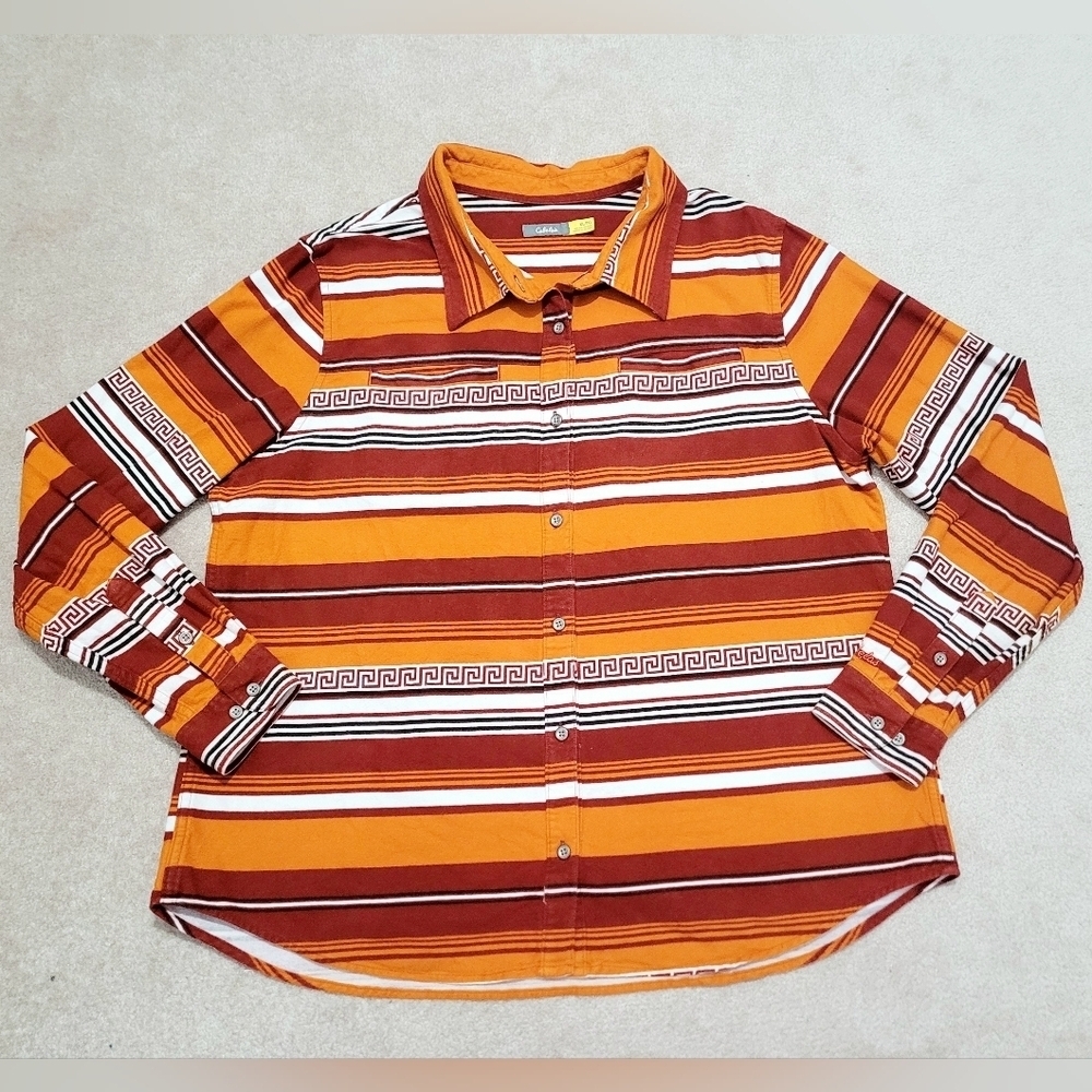 Cabela’s Women’s Size XL Shirt Shacket Southwest Aztec Stripe 100% Cotton - Picture 7 of 13